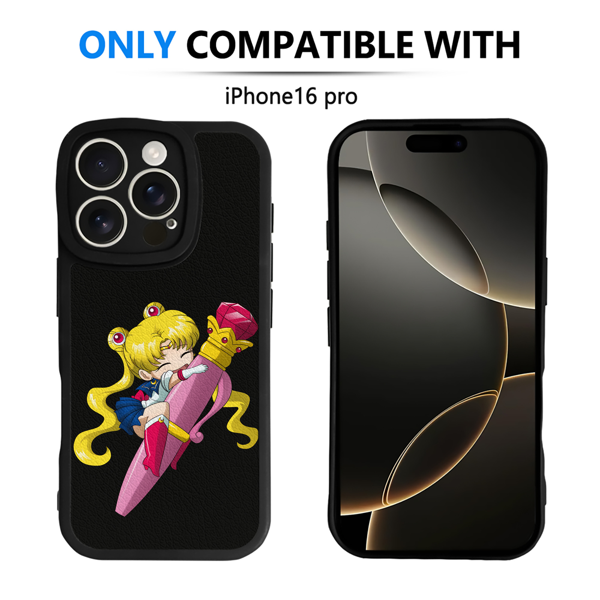 （画像用） 美少女戦士セーラームーン 月野 うさぎ つきの うさぎ Sailor Moon Tsukino Usagi 【iPhone 16シリーズ対応】シリコンスマホケース（レザー調） 材質：シリコン